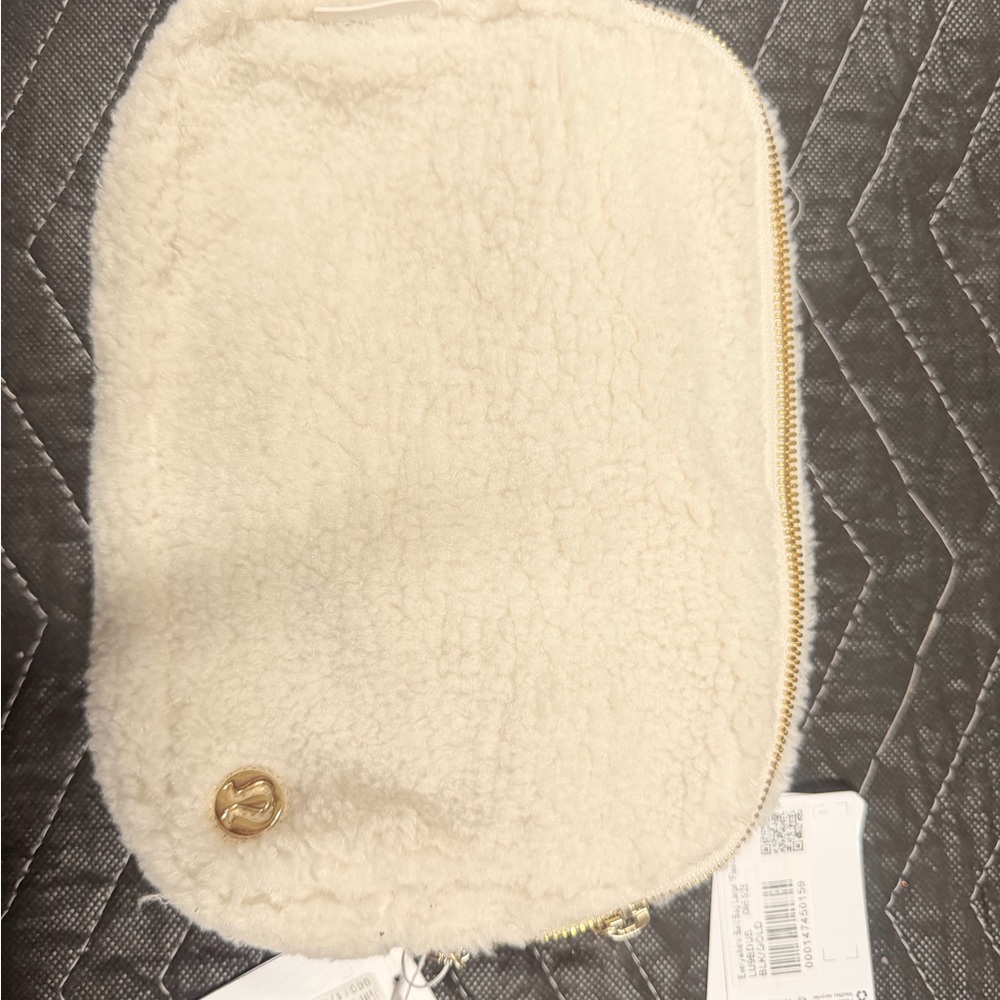 Lululemon Athletica Cream Shearling Cosmetic Bag